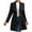 Black, variant on Mgmyaa Women's Slim Fit Wool Blend Lapel Coat Long Tailored Fall Winter Fashion Trench Office Jacket Outerwear Blazer