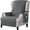 Grey, variant on YOPTOP Reversible Wing Chair Slipcovers with Elastic Band and Side Pocket,sand