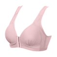 thumbnail image 4 of VISALY Sports Bras For Women Plus Size Sports Bra 2PCS Women Front Closure Extra-Elastic Breathable Lace Trim Bra Underwear Padded Bra Seamless Bras For Women Comfortable Bras For Women Grey 100, 4 of 9