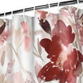 thumbnail image 4 of Ensemble de Rideaux de Douche avec Fermeture à Pression, Fleurs Rouges et Grises (2) Rideaux de Douche Imperméables, Simple Rideau de Salle de Bain en Polyester, 72x72 Pouces, 4 of 4
