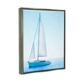 thumbnail image 3 of Stupell Industries Sailboat Drifting Blue Ocean Sky Graphic Art Luster Gray Floating Framed Canvas Print Wall Art, Design by Kim Allen, 3 of 6
