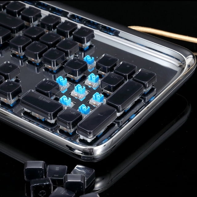 VONKY Transparent Crystal Keycap Two-color Injection Keycap Character Light Key Cap Personalized Keycap Real Mechanical Keyboard Keycap