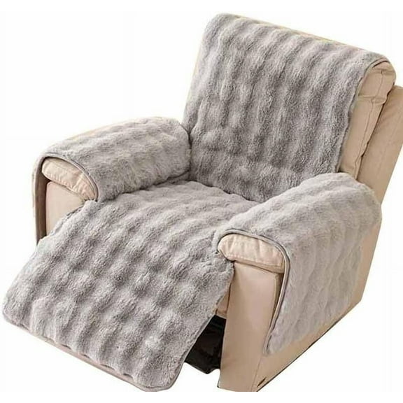 BH-JJSMGS Plush Recliner Slipcovers Recliner Chair Covers Armrest Covers Headrest Cover for Sofa Recliner Protector Couch Sofa Covers, Soft Fuzzy Fluffy Anti-Slip Furniture Protector