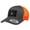 Charcoal/Neon Orange, variant on Tactical Snapback Trucker Hat – Curved Bill Cap with 3x2 Inch Hook & Loop Panel for Morale Patches (Black/White)