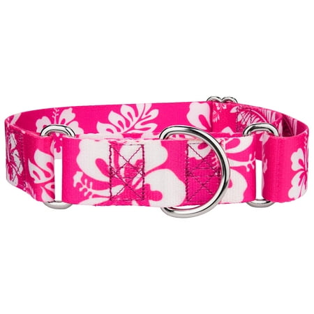 - Country Brook Petz™ 1 1/2 Inch Pink Hawaiian Martingale Dog Collar