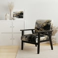 thumbnail image 2 of Designart "Fusion Fluide en Or et Gris I" Chaise d'Appoint Abstraite Dorée - Fauteuil Moderne pour Salon, 2 of 7