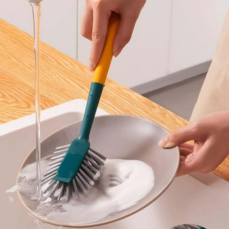 

Kitchen Pot Washing Brush Dish Washing Brush Long Handle Soft Cup Brush Board Brush Shoe Brush Window Scraping Cleaning Brush Feet Bowl Stiff Brush for Cleaning Soap Dispensing Dish Scrub Bath Tub
