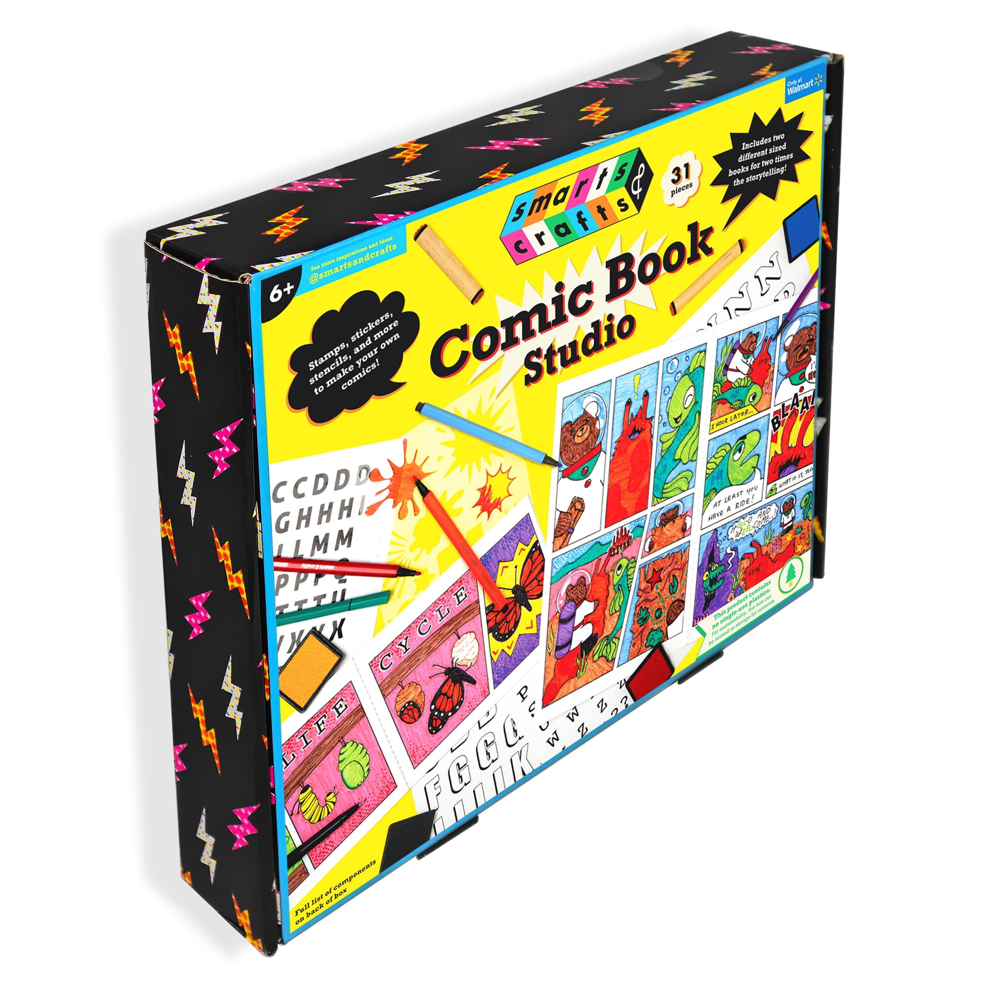 Smarts & Crafts Unisex Make Your Own Comic Book Studio Kit, 33