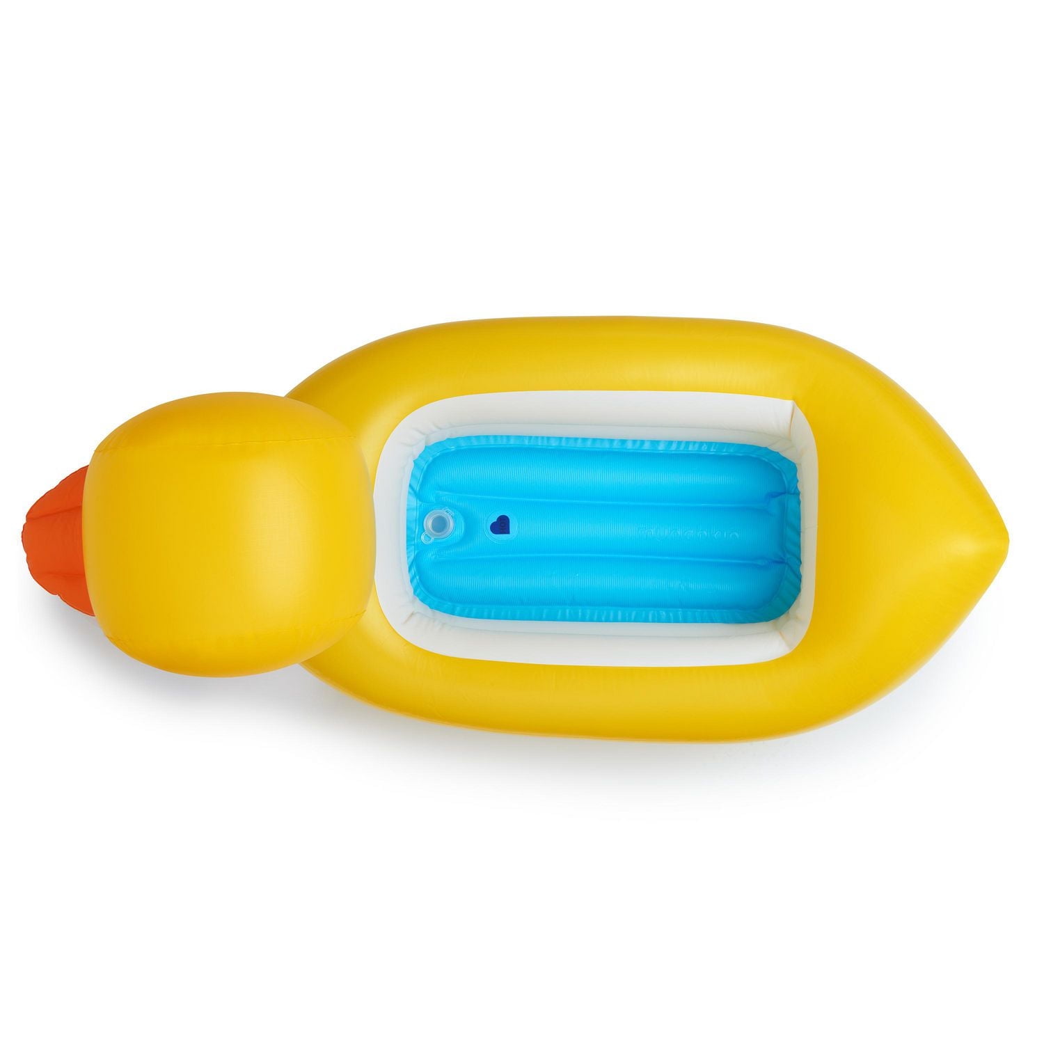 Munchkin White Hot Inflatable Duck Safety Baby Bath Tub, Includes White Hot Technology and Drain Hole, Non-Slip Surface and Contoured Headrest, Yellow