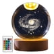 thumbnail image 1 of Lámpara de mesa de madera que cambia de color con base de luz nocturna 3D Galaxy 16, 1 of 7
