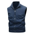 thumbnail image 2 of Outdoor Vests Jacket for Men, Sleeveless Windbreaker Fleece Jackets for Golf, Travel, Fishing, Hiking Reversible Wear Gilet Outwear Navy XXL, 2 of 6