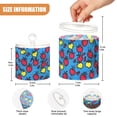 thumbnail image 3 of Hand Drawn Apples Pattern Translucent Plastic Cotton Swabs Canisters Large Medium Set, 3 of 6