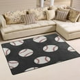 thumbnail image 2 of Gray Baseball Ball Pattern Area Rugs Colorful Large Non-Slip Floor Mat Decorative Carpets Doormat for Kitchen Living Dining Dorm Playing Room Bedroom 60 x 39inch, 2 of 7