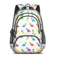 thumbnail image 2 of Dinosaur and Pineapple White Pattern Cute School Backpack Bag with Padded Back and Adjustable Shoulder Straps 16.9 X 12.6 X 5.9 Inches, 2 of 5