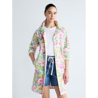 Free Assembly Women's and Women's Plus Short Embroidered Trench
