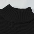 thumbnail image 6 of Levmjia Womens Sweater Soft Warm Winter Loose Blend Solid Color Turtleneck Long Sleeve Knit Top Casual Comfortable Wear, 6 of 8