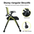 thumbnail image 6 of Upgraded Folding Office Chair Stackable Conference Room Chairs with Wheels and Padded Mesh Back Ergonomic for Reception Meeting, 2 Pack Green, 6 of 9
