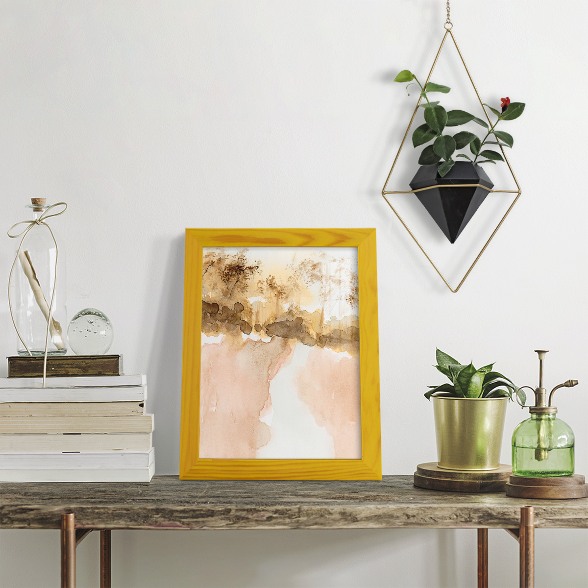 Sun Kissed Earth I - Framed Print w/glass - Sunflower Yellow