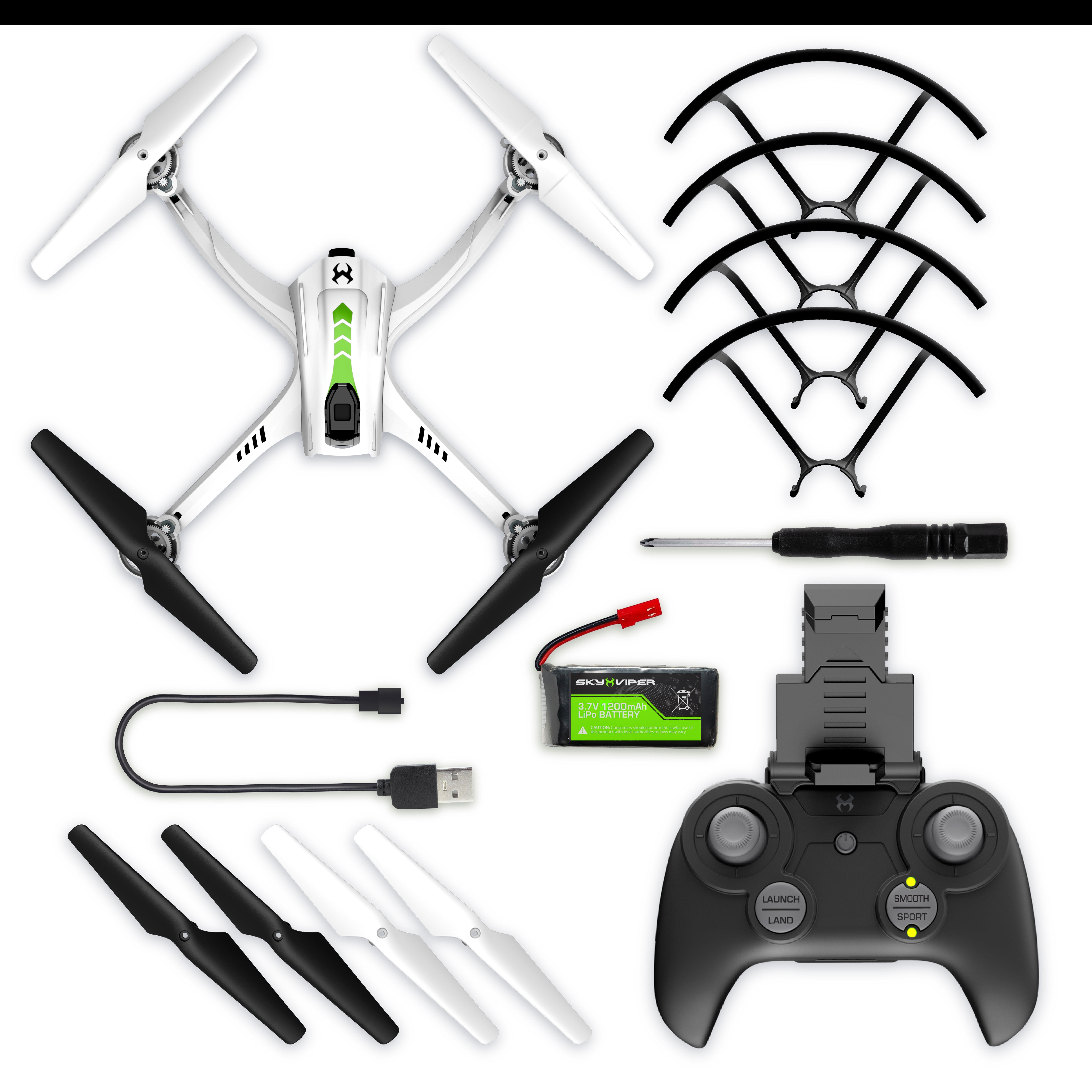 Sky Viper Vista HD Video RC Drone, Stream and Record, Optical Flow, Rechargeable Battery