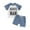 Blue, variant on THDHVS Baby Boy Outfits,Newborn Boy Outfits,Toddler Boy Clothes Kids Summer Cotton Outfits Shirt Short Sets Size Green 2-3 Years