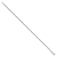thumbnail image 2 of 925 Sterling Silver 2.25mm Rope Chain Anklet Ankle Bracelet, 2 of 6