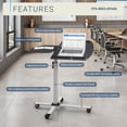 thumbnail image 4 of Techni Mobili Deluxe Rolling Laptop Stand, Graphite RTA-B003-GPH06, 4 of 11