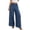 Navy-pants, variant on Wide Leg Pants for Women Elastic High Waist Pazallo Trousers Lightweight Loose Fit Trouser Summer Lounge Pant with Pockets Navy S