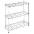 thumbnail image 3 of Whitmor Adjustable 36"W x 14"D x 36"H 3-Shelf Freestanding Storage Shelves, Chrome Silver, 3 of 5
