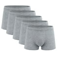 thumbnail image 2 of Delliss Men's Trendy Underwear Soft Long Leg Boxer Briefs Stretch Comfy Trunks 5 Pack Gray XXXL, 2 of 5