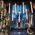 thumbnail image 4 of Begzeat 10 Pcs Floating Candles with Wand,Hanging Candles with Timer,Magic Deco Candles Flickering Warm Light,Flameless Taper Candles with Wand Remote,LED Candlesticks for Birthday Halloween Party Dec, 4 of 9