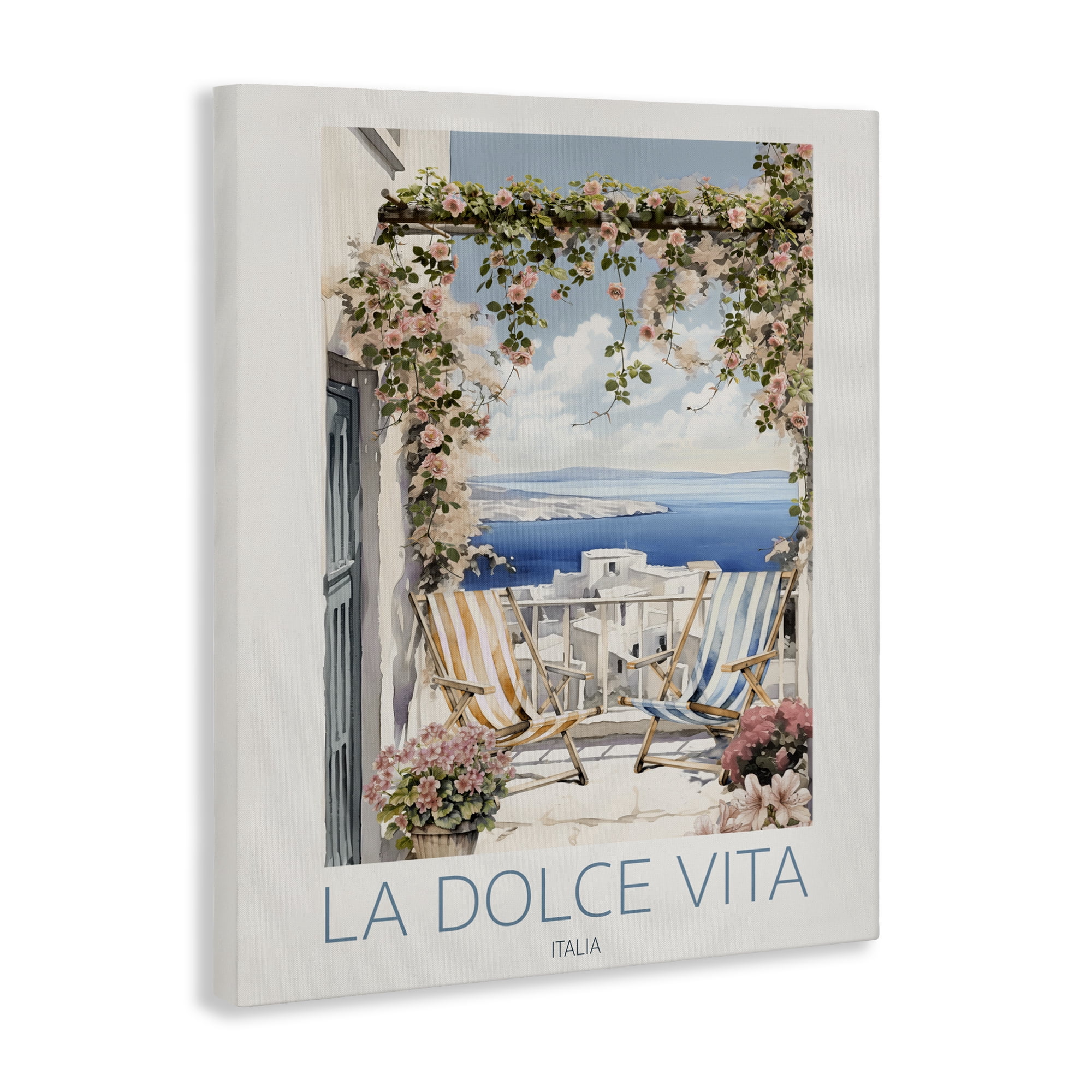 Stupell Industries Coastal Italian Balcony View Canvas Wall Art, design by CAD Designs