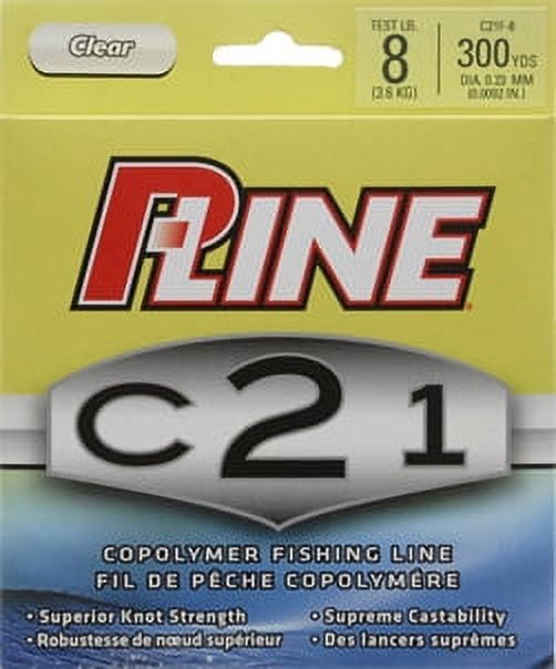 P-Line C21F-6 C21 Copolymer Fishing Line 6Lb 300yd Filler Clear