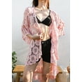 thumbnail image 4 of Women's Crochet Long Vest Boho Sleeveless Kimono Cardigan Swimwear Cover up, 4 of 6
