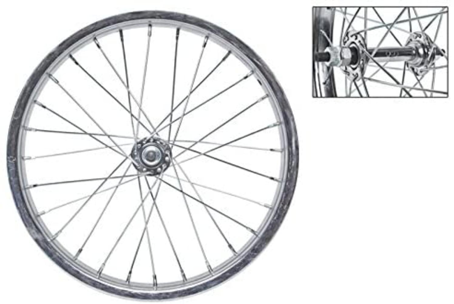 16 x 1.75" Front Steel bicycle wheel w/ Aqua rim 28 spokes & 5/16 Axle 