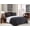 Black, variant on Plaid Pattern Micromink Sherpa-Backing Reversible Down Alternative Micro-Suede 2-Piece Comforter Set Twin Black