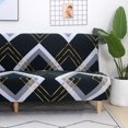 thumbnail image 4 of 2024 Folding Sofa Bed Cover Solid Color Futon Armless Slipcover Polyester Elastic Fabric All-Inclusive Cover, 4 of 8