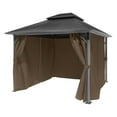 thumbnail image 2 of BPS 10'x10' Gazebo Replacement Curtain, Universal 4-Privacy Panel, Outdoor Gazebo Sidewalls with Zipper for Garden, Patio, Yard (Curtains Only), 2 of 9