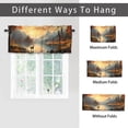 thumbnail image 6 of Deer Printed Window Curtains Valances for Kitchen Wild Animal Sunset Foggy Forest Rustic Farmhouse Cabin Hunting Safari Rod Pocket Valances for Bedroom Living Room Dining Room 54 by 18 in, 1 Panel, 6 of 6