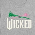 thumbnail image 3 of Wicked: Part 2 -  Wand And Broomstick Logo - Juniors Cropped Short Sleeve Graphic T-Shirt, 3 of 5