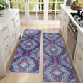 thumbnail image 4 of Kitchen Rugs Sets Of 2,Blue Ethnic Paisley Pattern Anti Fatigue Kitchen Mat Rugs Non Slip Washable,Decorative Kitchen Floor Mats for Kitchen,Sink,Laundry,17"X47", 4 of 5