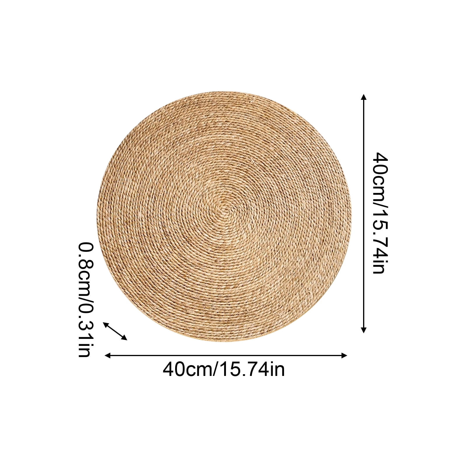 Cat Scratcher Mat, Natural Straw Weaving Cat Scratch Pad, 15.74 in Round Horizontal Floor Cat Scratching Pads for Indoor Cats, Cat Furniture Protector for Wall, Couch, Carpets, Sofas(1pc, S)