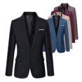 thumbnail image 1 of Blazer Veste de Costume Formel Ajusté Décontracté pour Hommes, 1 of 5