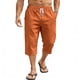 thumbnail image 5 of Pocket Chart Stand Style Casual Casual Cordón de Color Sólido de los Hombres Capris con Bolsillo Lateral para Verano Al Aire Libre, 5 of 9