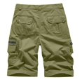 thumbnail image 5 of Nestiefly Men's Cargo Shorts Casual Twill Elastic 3/4 Capri Pants Below Knee Long Shorts with Multi Pockets Light Green 4XL, 5 of 8