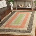 thumbnail image 3 of SAFAVIEH Braided Oswin Geometric Machine Washable Reversible Area Rug, Black/Light Green, 8' x 10', 3 of 18