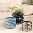 thumbnail image 3 of Ceramic Plant Pot Indoor, Flower Pot With Drainage Hole, Small Bubble Design For Home And Office Decor 11*11*9.3, 3 of 5