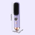 thumbnail image 7 of 2026 Hair Straightener Brush Cordless Hair Straightener Brush For Short Hair Mini Portable Travel Straightening Hair Comb Brush With 9 Temps Fast Heating For All Hair Types,Red, 7 of 7