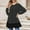 Black#01, variant on Women's Printed Loose Casual Shirt Round Neck Pleated Long Sleeve T-shirt Dress Hem Top - Fashionable Loose Top for Daily Wear, Limited Time Offer Under 10 Dollars