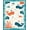 Blue Teal Coral, Pattern 1, variant on ODIKA 2'x3' Washable Accent Rug Pet Friendly, Bedside Mat Animals Whale Turtle Underwater Coral Reef Cartoon Ocean Nautical for Bedroom, Nursery, RV