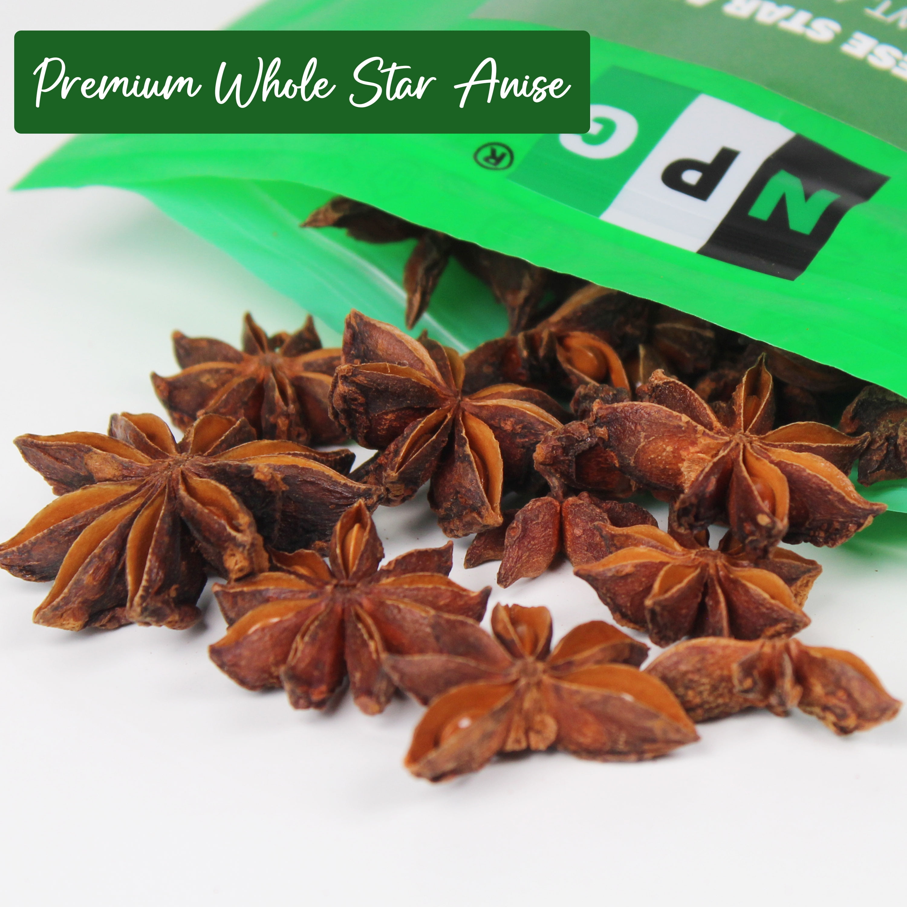 NPG Whole Star Anise Seeds Pods 16 Ounces, 100% Natural Whole Chinese Anise Star Pods Sun Dried Spice, Anis Estrella/Badian Khatai/ Illicium Verum, Widely Used for Baking, Cooking, and Tea